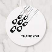 Modern Peacock Feathers Dank je Labels (Voorkant)