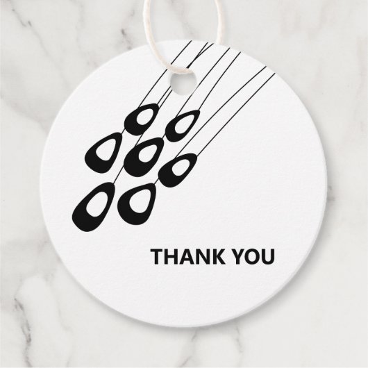 Modern Peacock Feathers Dank je Labels (Voorkant)