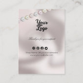 Modern Pearl achtergrond Oorbellen Visitekaartje (Achterkant)