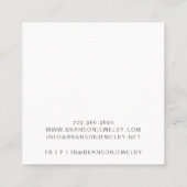 Modern Pearl Earring Display Kaart Vierkante Visitekaartje (Achterkant)