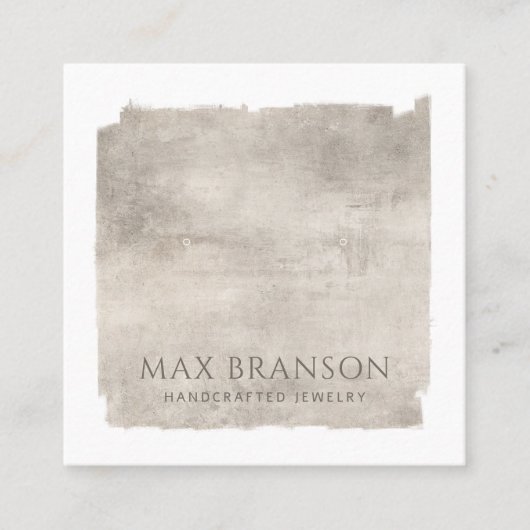 Modern Pearl Earring Display Kaart Vierkante Visitekaartje (Voorkant)