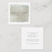 Modern Pearl Green Vierkante Visitekaartje (Voorkant / Achterkant)