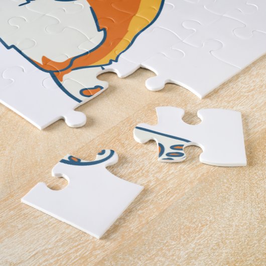 Modern Pembroke Corgi Illustration Legpuzzel (Zijkant)