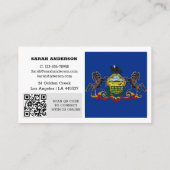 Modern Pennsylvania Visitekaartje, vlag/Verenigde  Visitekaartje (Achterkant)