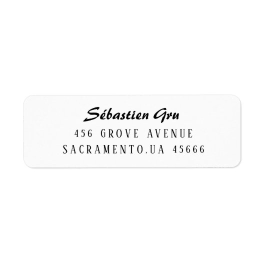 Modern penseel handgeschreven etiket (Voorkant)