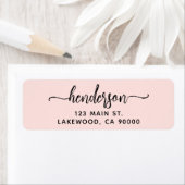 Modern penseel handgeschreven retouradres etiket (Insitu)