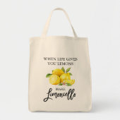 Modern Penseel Schrift Limoncello Citroen Boodscha Tote Bag (Voorkant)