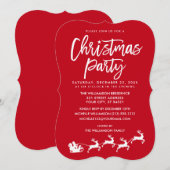 Modern Penseel Schrift Ster Sinterklaas Kerstfeest Kaart (Voorkant / Achterkant)