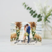 Modern Penseel Schrift | Trouwliefde en Dank Briefkaart (Staand voorkant)