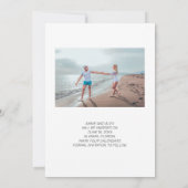 Modern penseelscript 2 Photo Wedding Save Date Save The Date (Achterkant)