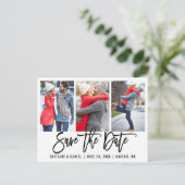 Modern penseelscript 3 Foto slaat de datum die u g Briefkaart (Staand voorkant)