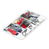 Modern penseelscript 3 Foto slaat de datum die u g Magneet (Linkerzijde)