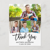 Modern penseelscript 4 Foto Afstuderen Hartelijk d Briefkaart (Voorkant)