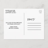 Modern penseelscript 4 Foto gelukkig nieuwjaar Briefkaart (Achterkant)