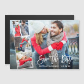 Modern penseelscript 4 Magnetisch opslaan Datum (Voorkant / Achterkant)