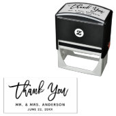 Modern penseelscript bedankt bruiloft  zelfinktende stempel (In situ)