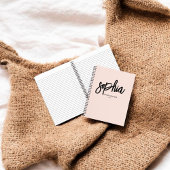 Modern penseelscript Blush Pink Notitieboek