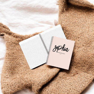 Modern penseelscript Blush Pink Notitieboek
