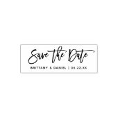 Modern penseelscript De datum opslaan Zelfinktende Stempel (Design)