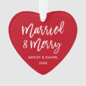 Modern penseelscript, gehuwd en verrukt weddenscha ornament (achterkant)