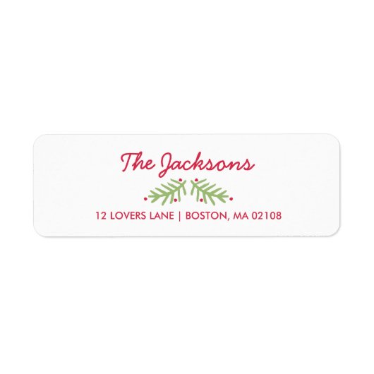 Modern penseelscript, helder kerstfeest etiket (Voorkant)