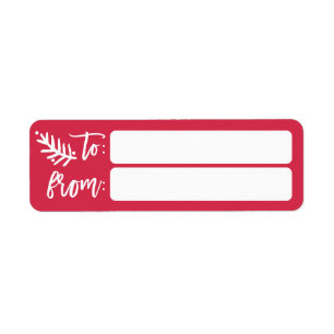Modern penseelscript, helder kerstlabel tot van etiket