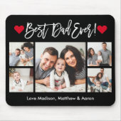 Modern penseelscript hoort 5 foto's Beste vader oo Muismat (Voorkant)