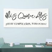Modern penseelscript Mis Quince Años Spandoek (Beurs)