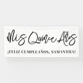 Modern penseelscript Mis Quince Años Spandoek (Horizontaal)