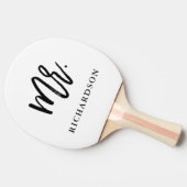 Modern penseelscript | Mr. Tafeltennisbatje (Zijkant)