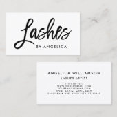 Modern penseelscript snijtas visitekaartje (Voorkant / Achterkant)