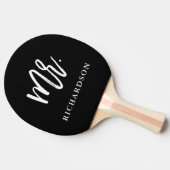 Modern penseelscript zwart | Mr. Tafeltennisbatje (Zijkant)