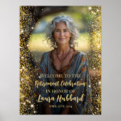 Modern pensioen foto welkom teken poster (Voorkant)