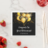 Modern Pensioen Party Goud Zwart Servet (Insitu)