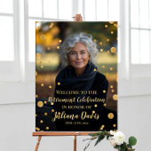 Modern pensioen welkomstbord met foto perfect poster