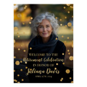 Modern pensioen welkomstbord met foto perfect poster (Voorkant)