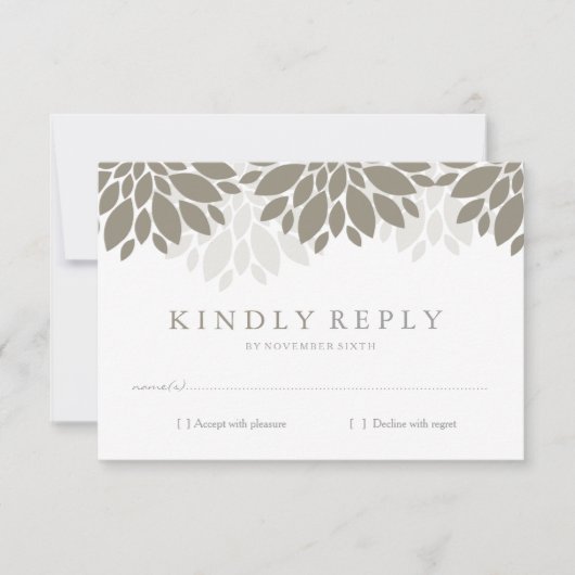 Modern Peonies RSVP | Weddenschap Kaartje (Voorkant)