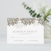 Modern Peonies RSVP | Weddenschap Kaartje (Staand voorkant)