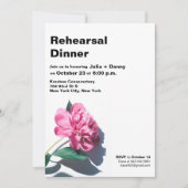 Modern Peony Flower Rehearsal Dinner Invitation Kaart (Voorkant)