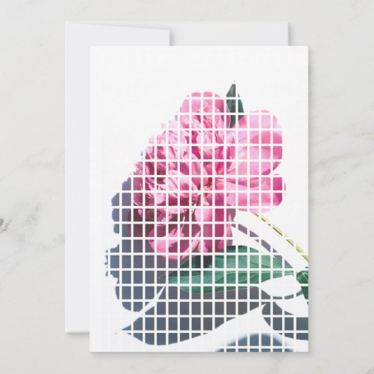 Modern Peony Flower Rehearsal Dinner Invitation Kaart (Achterkant)