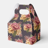 Modern Peony Flowers Bedankdoosjes (Achterkant)