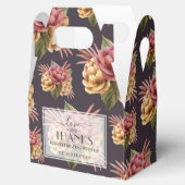 Modern Peony Flowers Bedankdoosjes (Geopend)