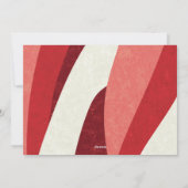 Modern Peppermint Abstract Rood met Kerstmis Feestdagenkaart (Achterkant)