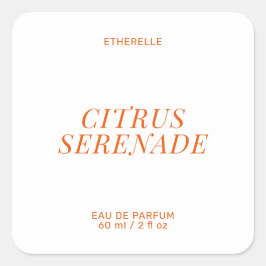Modern perfume label elegant product sticker (Voorkant)