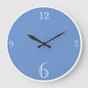 Modern Periwinkle Blue Color Basic minimalist Grote Klok