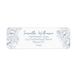 Modern Periwinkle Classic Wedding Retour Adres Etiket