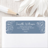 Modern Periwinkle Classic Wedding Retour Adres Etiket (Insitu)