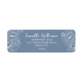 Modern Periwinkle Classic Wedding Retour Adres Etiket