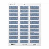 Modern Periwinkle Classic Wedding Retour Adres Etiket (Full Sheet)