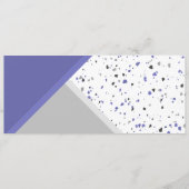 Modern Periwinkle Grey Geometric Terrazzo Bladwijz (Voorkant)
